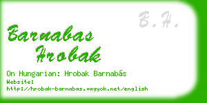 barnabas hrobak business card